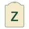 Signmission Designer Series Sign W/ Letter Z, Tan & Green Heavy-Gauge Aluminum Sign, 24" x 18", TG-1824-22914 A-DES-TG-1824-22914 - alternate 1